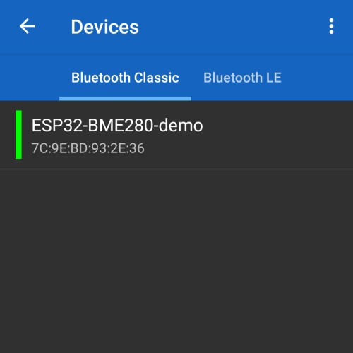 Serial Bluetooth Terminalでデバイスを選択する